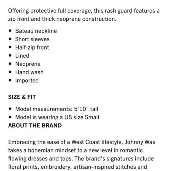 NWT Johnny Was Wave Surf One Piece Neoprene Orange Pink Floral Swim Suit $298 - Picture 7 of 14